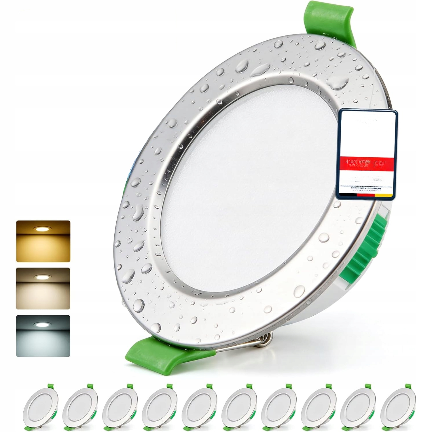 Sada 10 Ks Stropních Led Halogenů Pro Vestavbu 2700K/4000K/6000K IP44