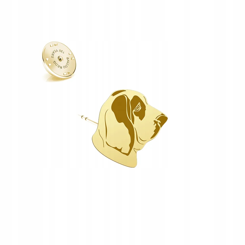 Odznak s psem plemene Basset 925 Dárek Šperky Pin Dedikace