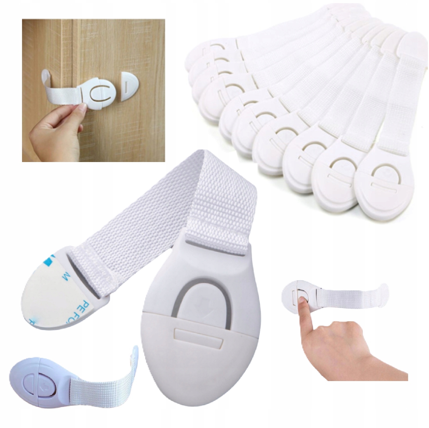 BLOKADA SZAFEK ZABEZPIECZENIA SZUFLAD MEBLI DRZWI PRZED DZIEĆMI MOCNA