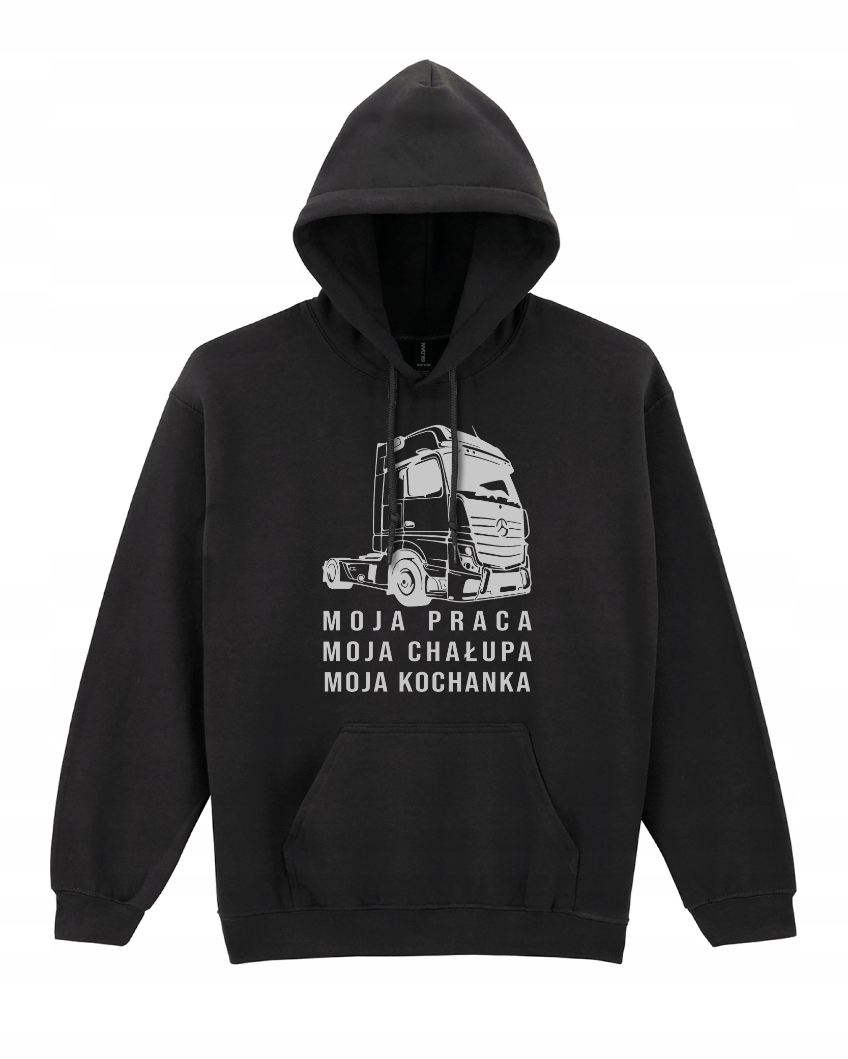 Mikina pro řidiče Tira Moje práce, chaluha, milenka, vtipná, černá M