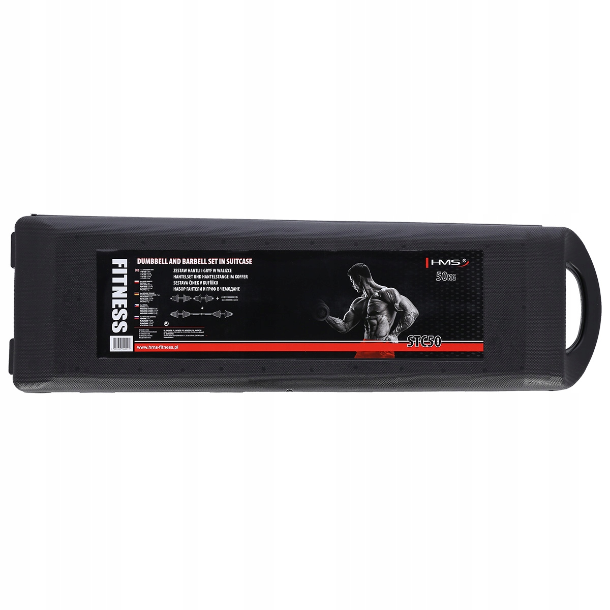 SZTANGIELKI W WALIZCE CHROME HMS STC50 2x25 kg STC Marka HMS