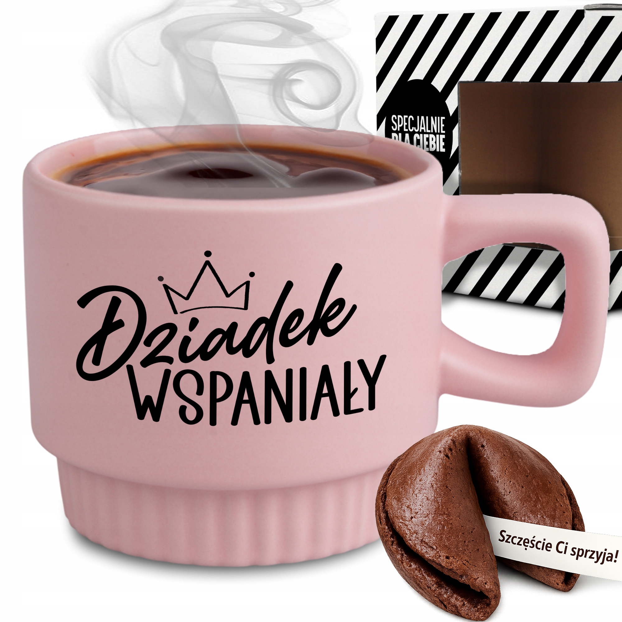 Rýhovaný Hrnek Dárek Pro Dědečka Růží Dědeček Úžasný Sušenka Věštba