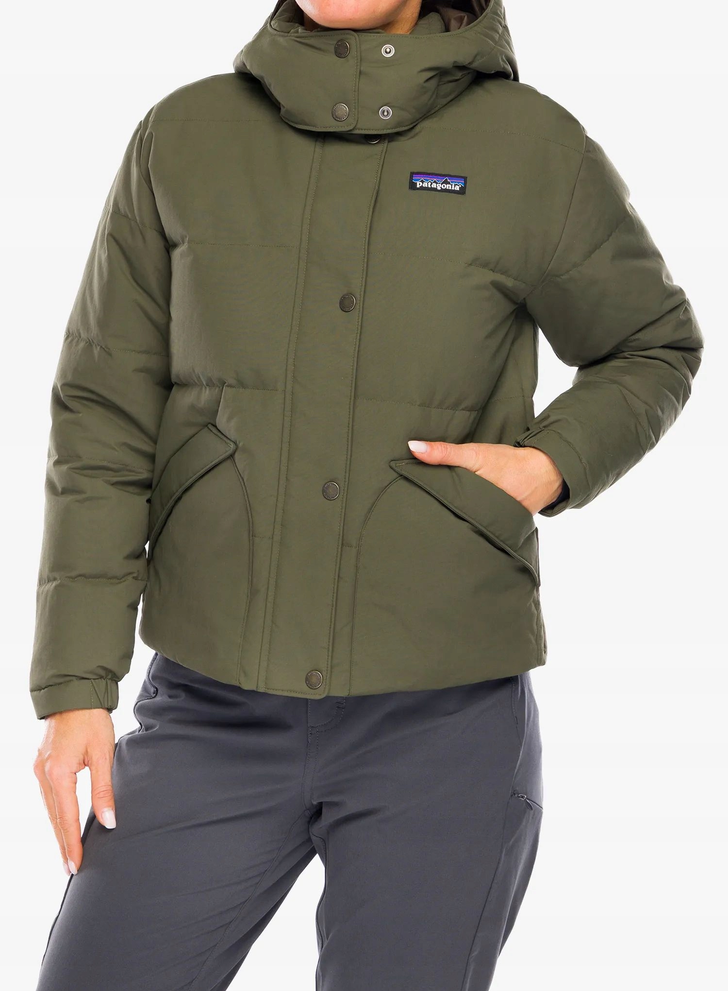 Dámská péřová bunda Patagonia Downdrift Jacket basin green Xs