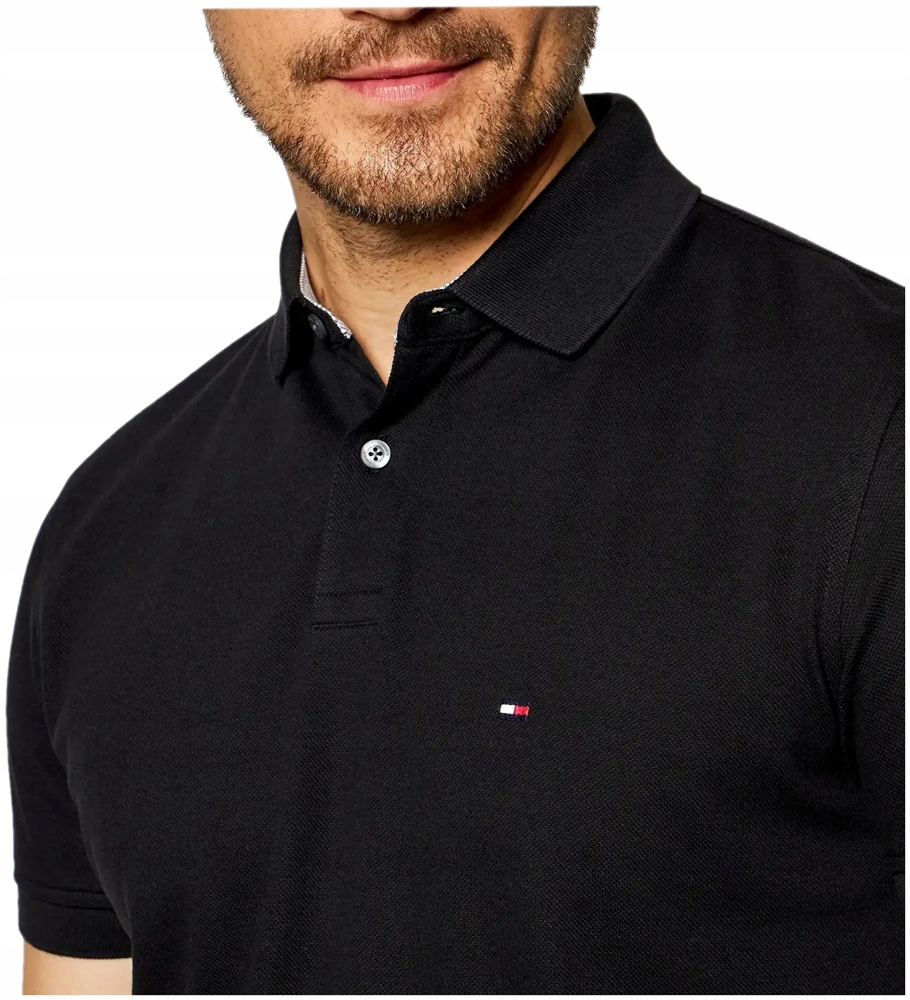 

Koszulka polo męska czarna Tommy Hilfiger - L