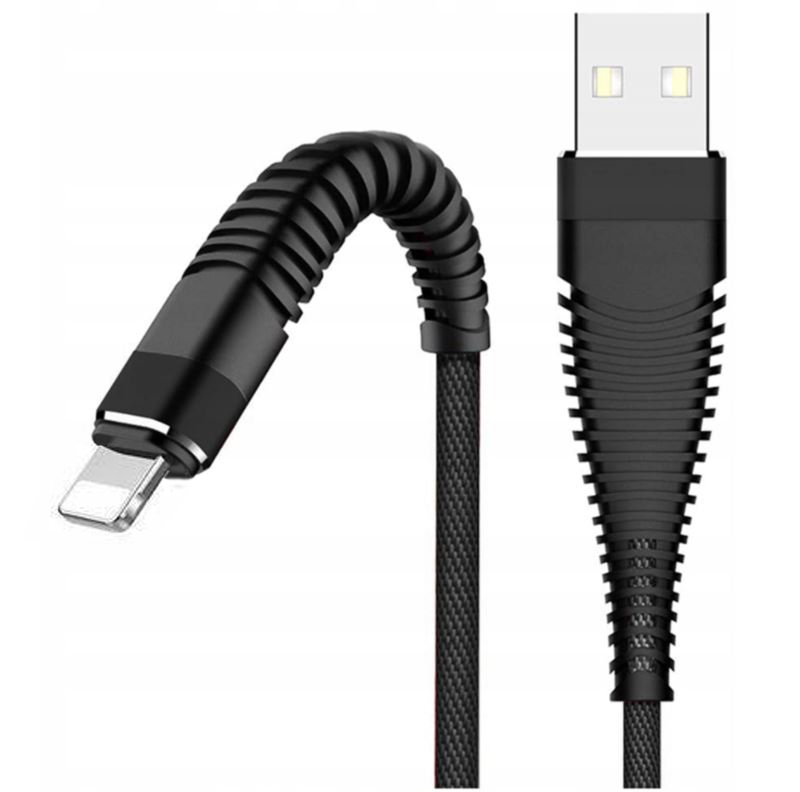

Kabel Do Iphone Szybkie Ładowanie nylon 2m czarny