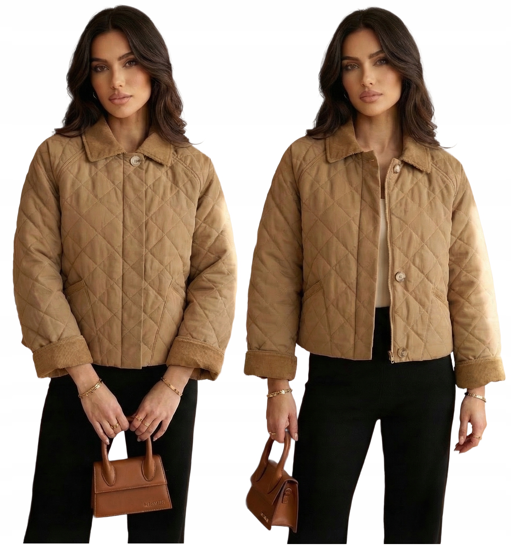 Dámská bunda Lumina Prošívaná Ecru Béžová Přechodová bunda Premium