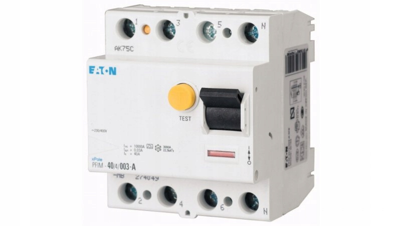 Wyłącznik różnicowoprądowy 4P 40A 0,03A typ G/a PFIM-40/4/003-G/A-MW 235454