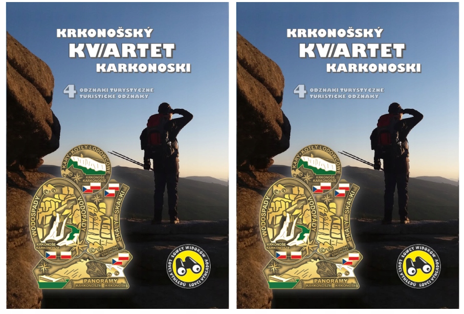 2 ks knížka odznaků Krkonošské kvarteto 4 Odznaky Cz/pl na razítka