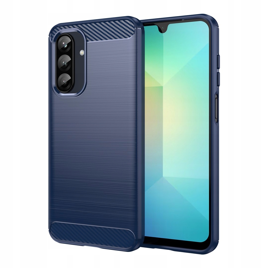 Etui silikonowe na Samsung Galaxy A26 Carbon Case niebieskie