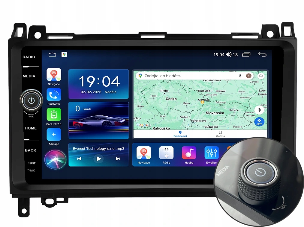 Everest 2DIN autorádio EVE61 Android, Mercedes-Benz Vw Crafter