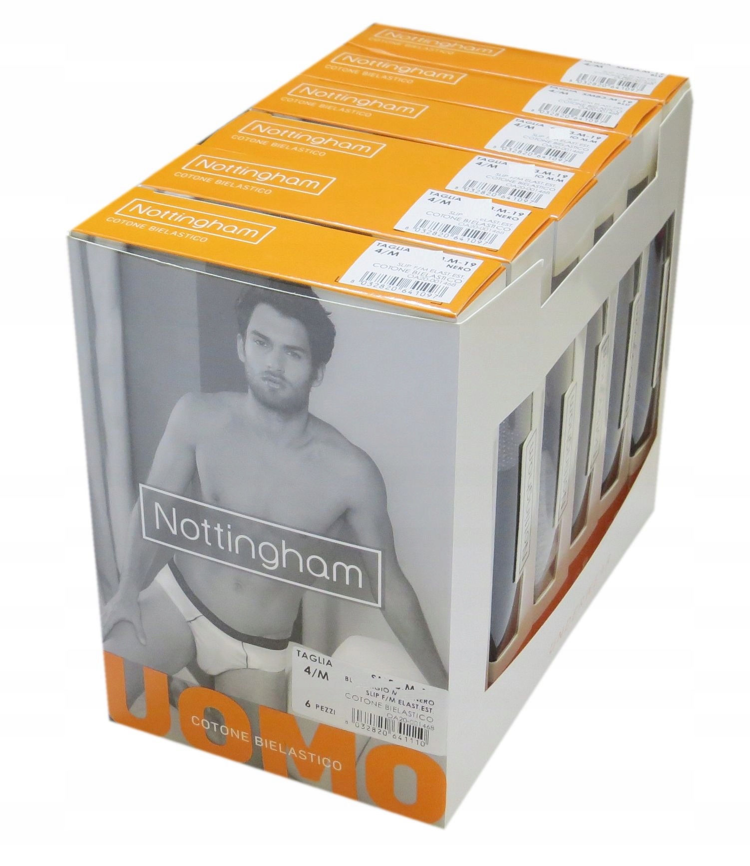 6szt Slipy męskie Nottingham bawełna mix BOX L Materiał dominujący bawełna