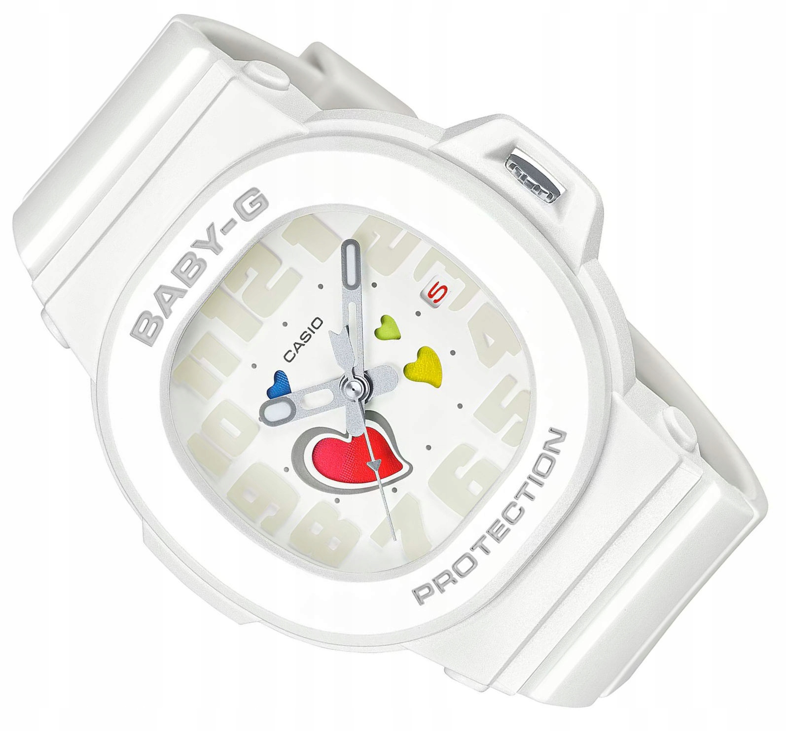 Bílé Dívčí Barevné Hodinky Casio Baby-g BGA-10-7AER Vodotěsné