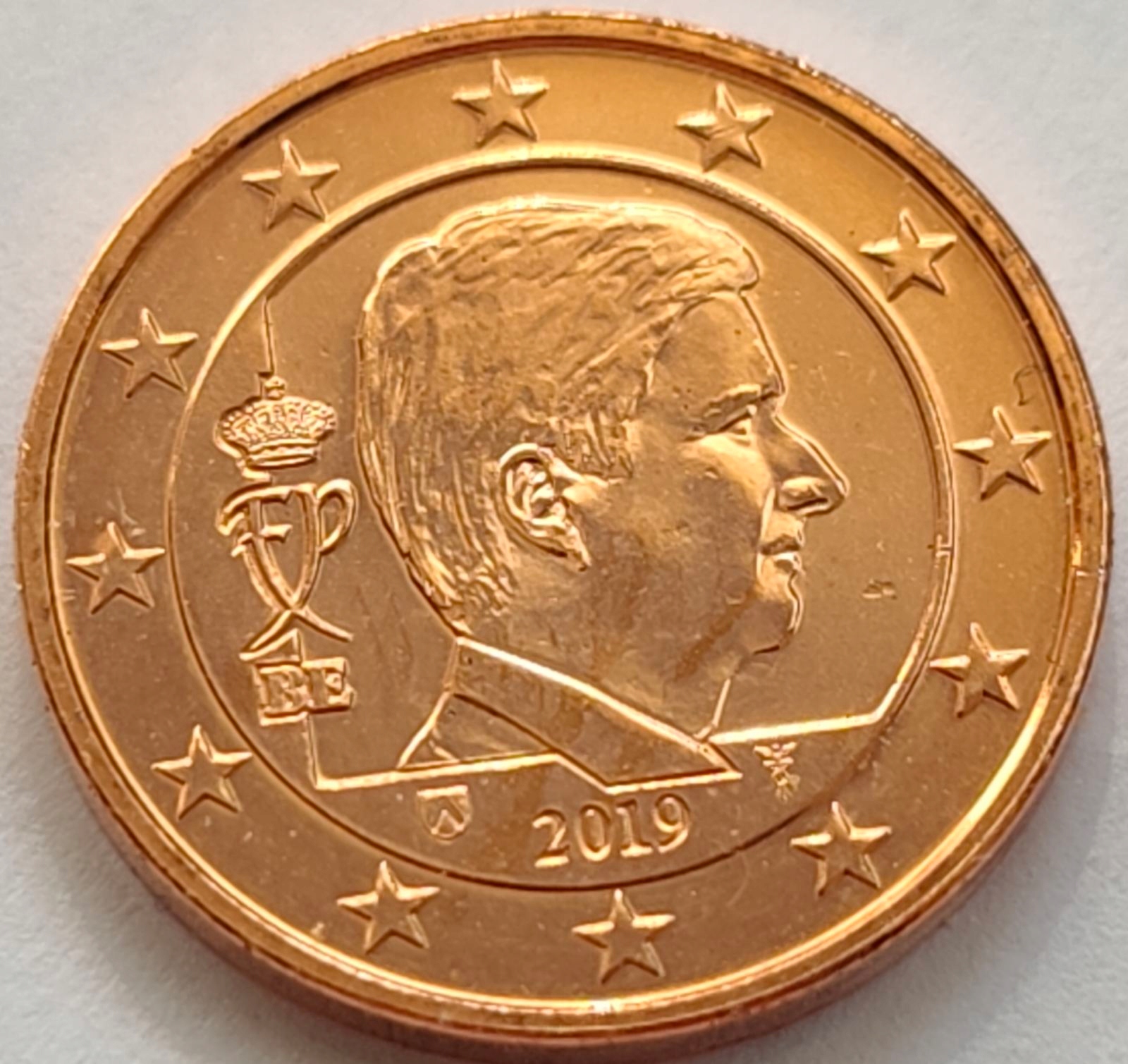 4002 - Belgia 1 eurocent , 2019