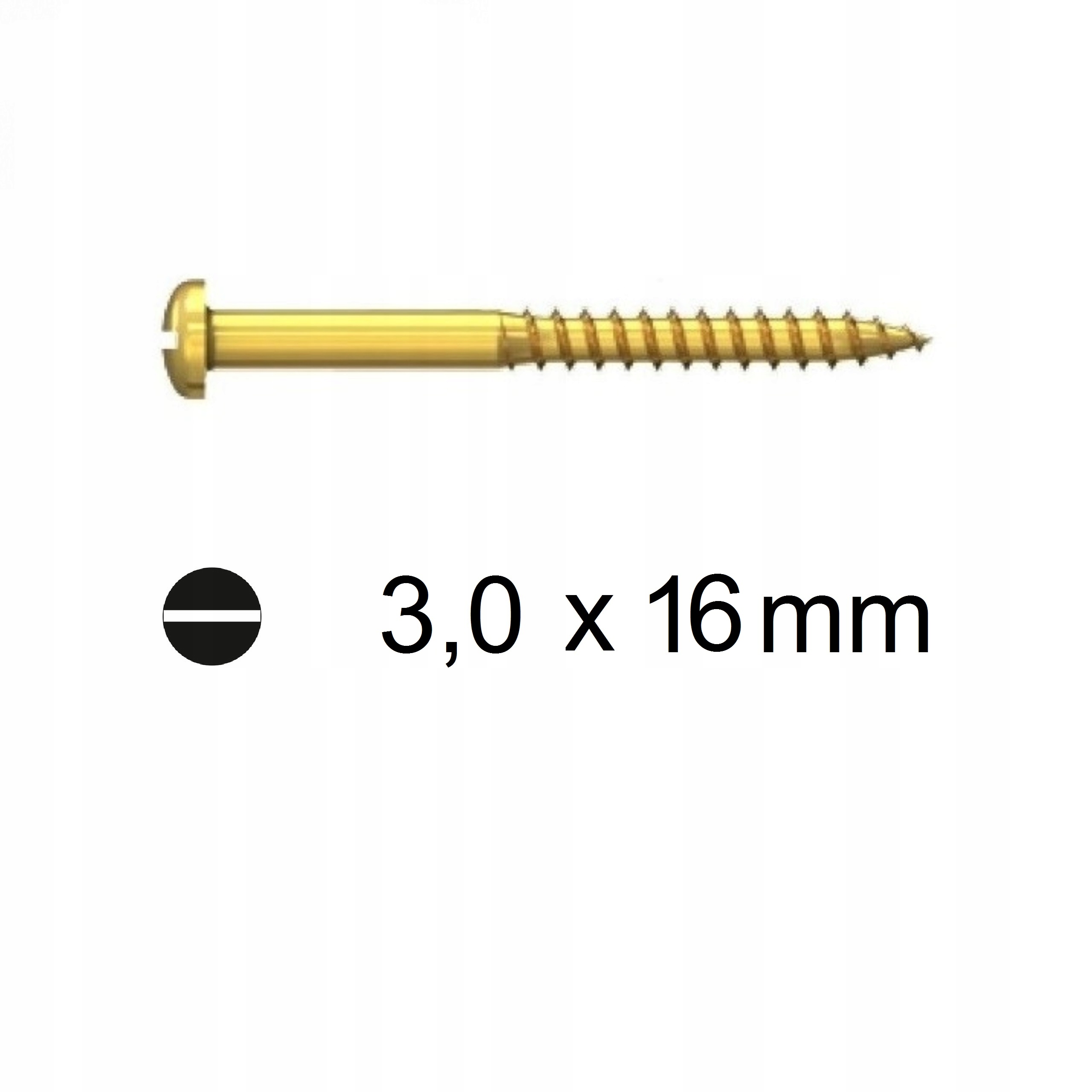 

Wkręt mosiężny do drewna 3,0 x 16 mm opak. 30 szt.