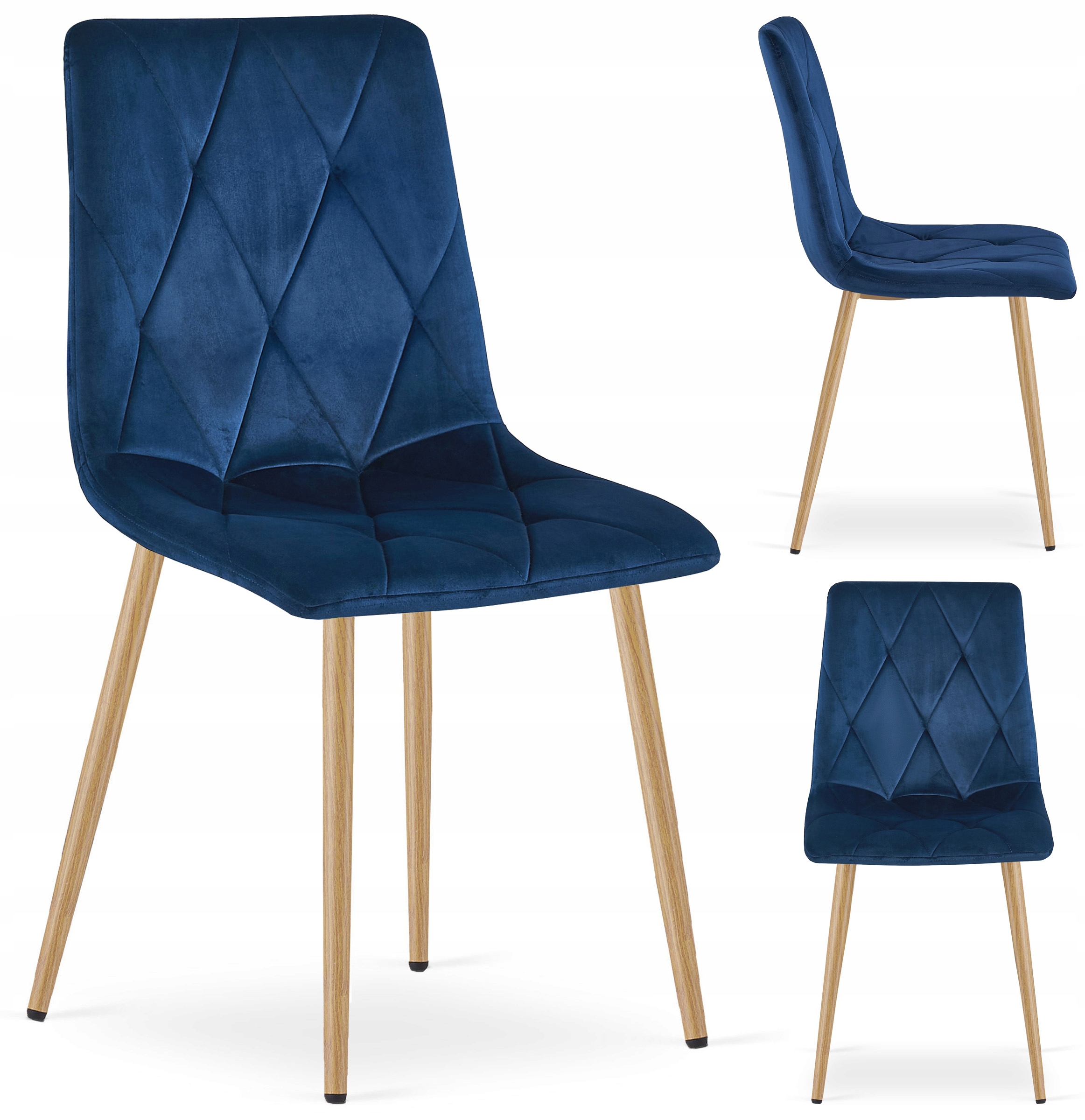 Krzesło Tapicerowane Welurowe Velvet Do Salonu Kuchni Jadalni Lumines