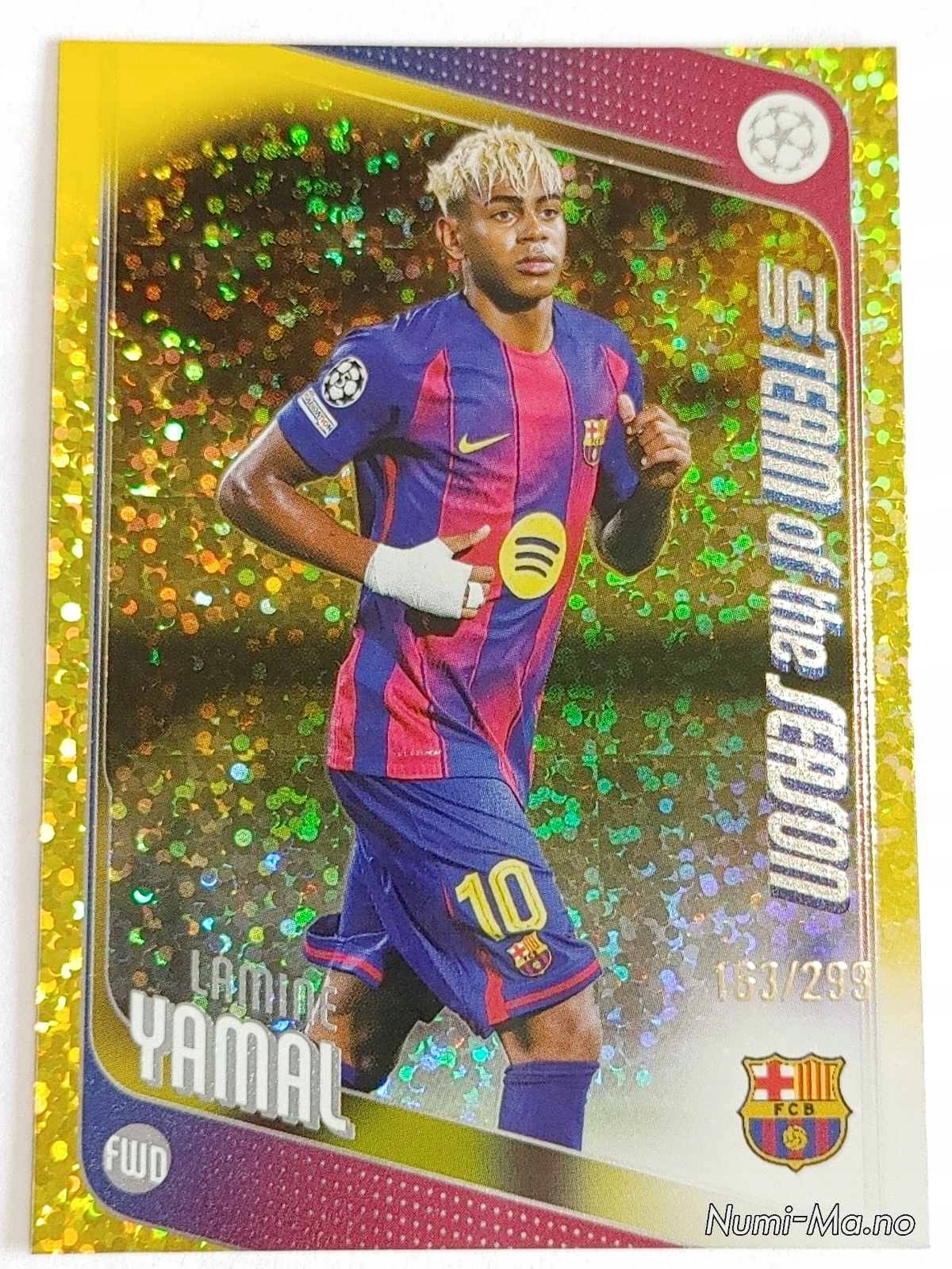 Karta Limitowana Topps Uefa Yamal Fc Barcelona 163/299