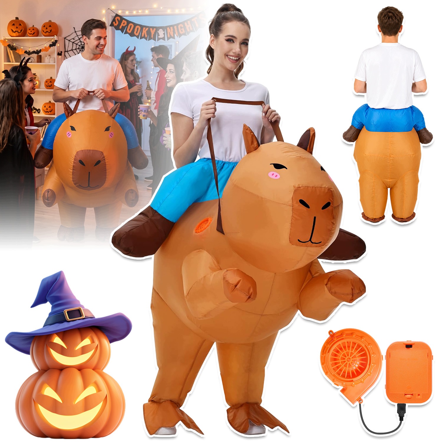 Kostým Kalhoty Kapybara Nafukovací Kostým Dospělý Převlek Na Halloween
