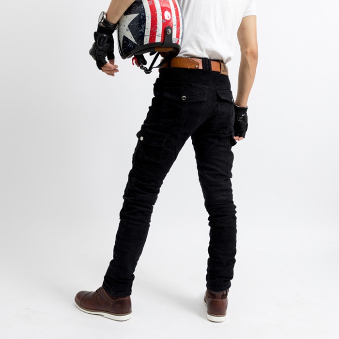 SPODNIE MOTOCYKLOWE BOJÓWKI MĘSKIE JEANSY KEVLAR Rodzaj Męskie