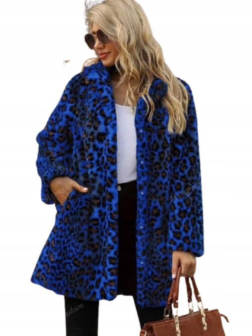 SHEIN DAMSKI PŁASZCZ ZAPINANY ZE WZOREM L 1BD