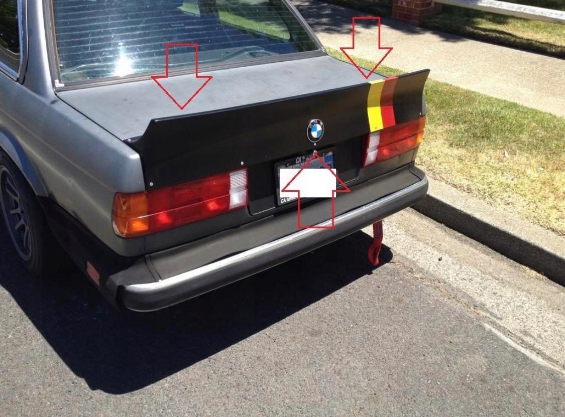 SPOILER DUCTAIL BMW 3 E30 SPOILER DUCTAIL NOWY PODKŁAD Stan opakowania oryginalne