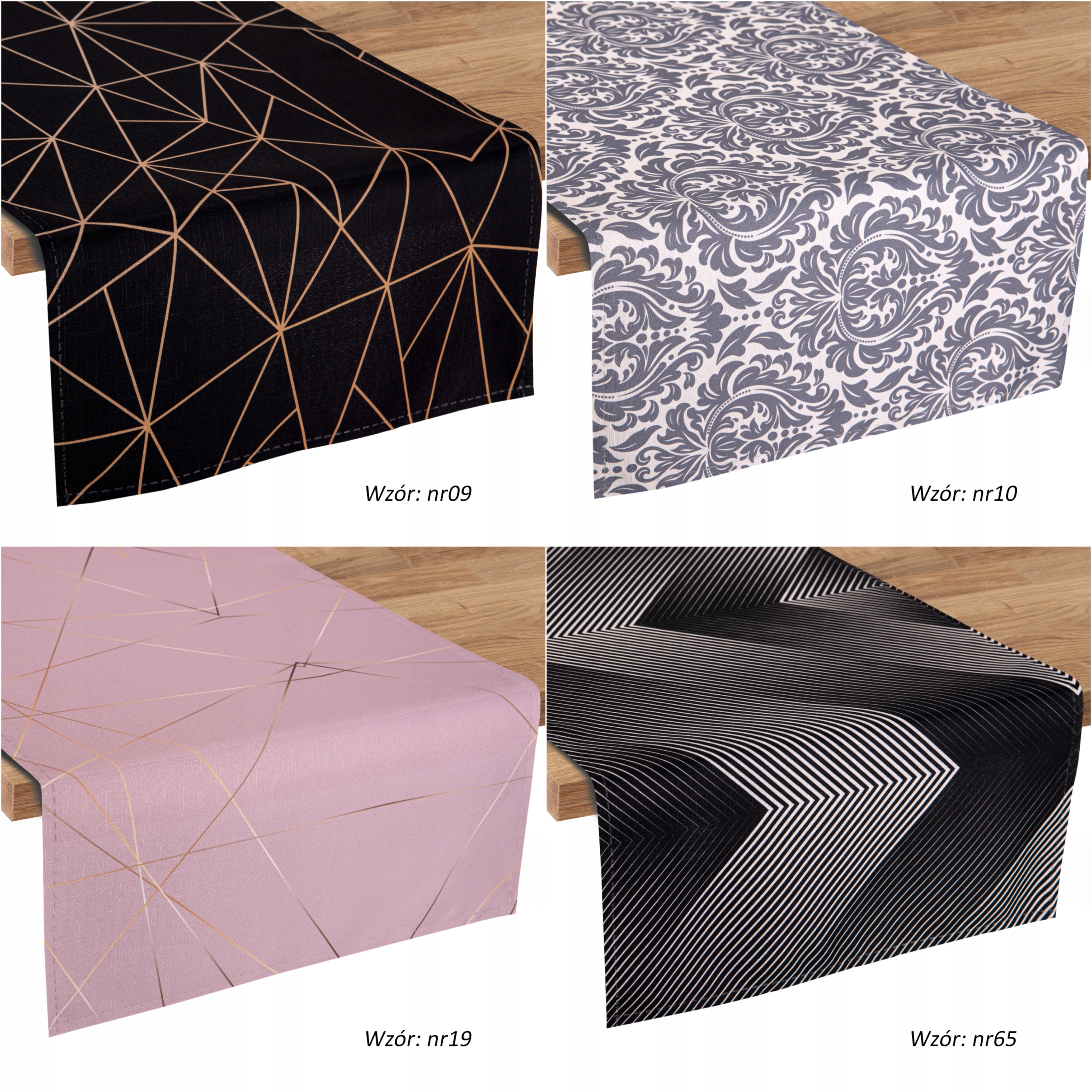 BIEŻNIK PLAMOODPORNY 40x160 POLSKI RÓŻNE WZORY Nr Typ obrus