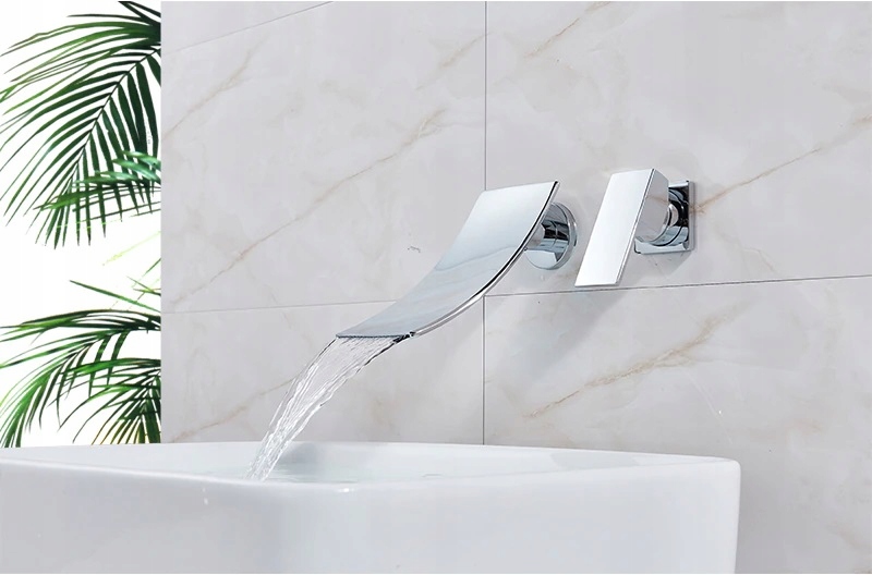 KRAN BATERIA UMYWALKOWA ŁAZIENKOWA EFEKT WODOSPADU Marka inna