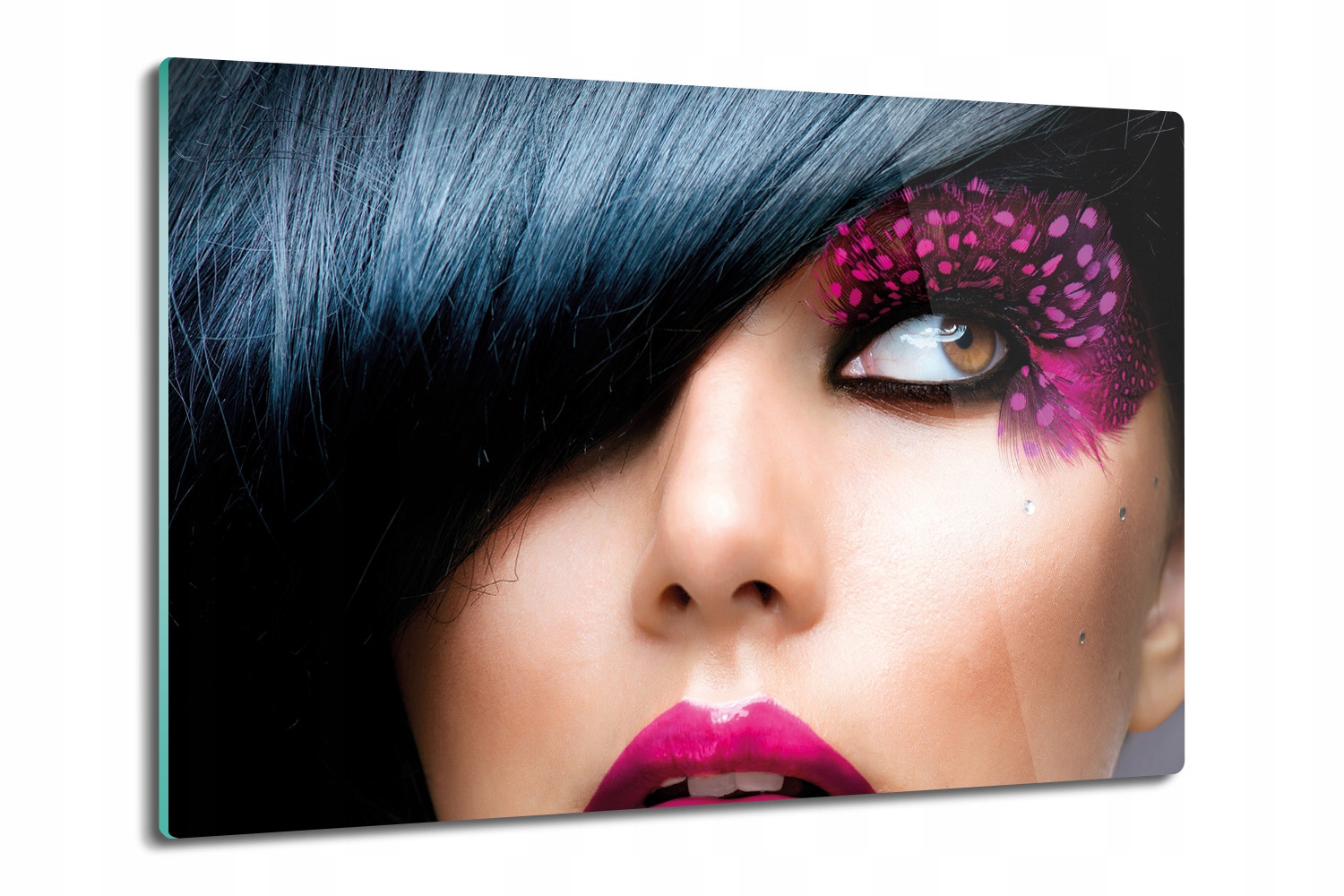 Kuchyňská deska Vál z tvrzeného skla 80x52 Žena make-up