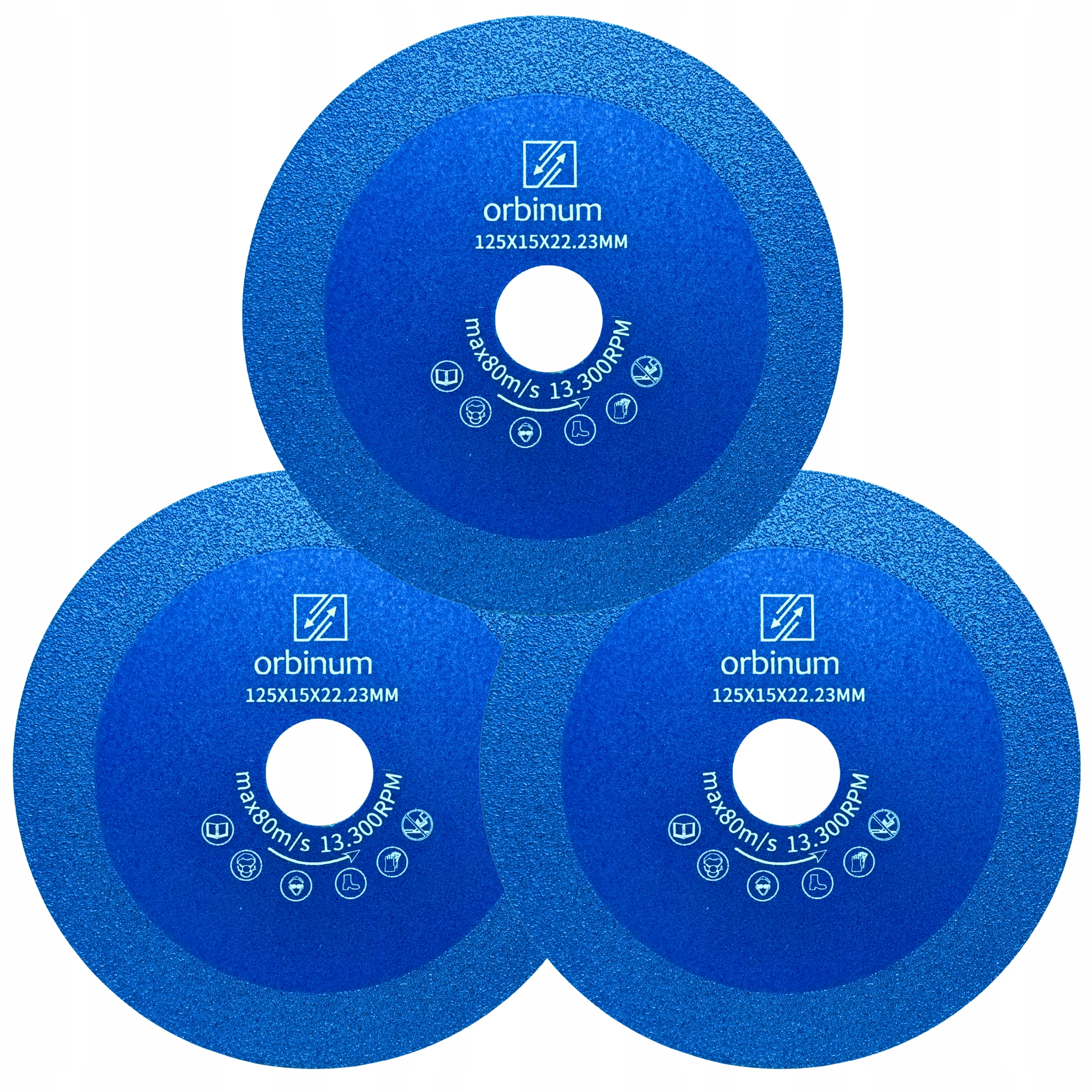 Tarcza Diamentowa Do Cięcia Szkła Glazury Płytek Terakoty 125 Zestaw 3szt