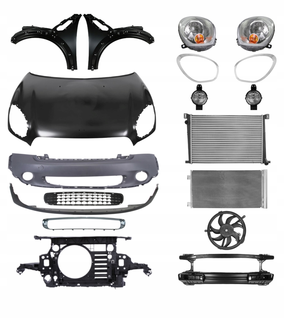 Mini Cooper Countryman R60 10-16 ZDERZAK MASKA PAS