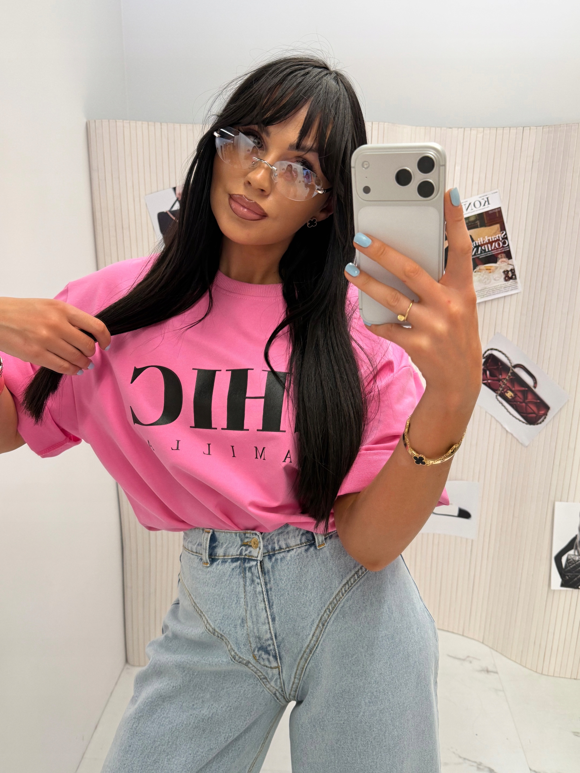 La Milla Oversize Tričko Lamilla Chic Růžové