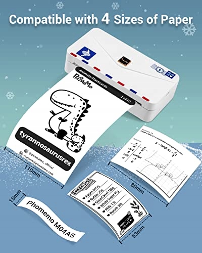 PHOMEMO M04AS Mini Drukarka Termiczna Bluetooth 300DPI iOS Android — miniatura 5