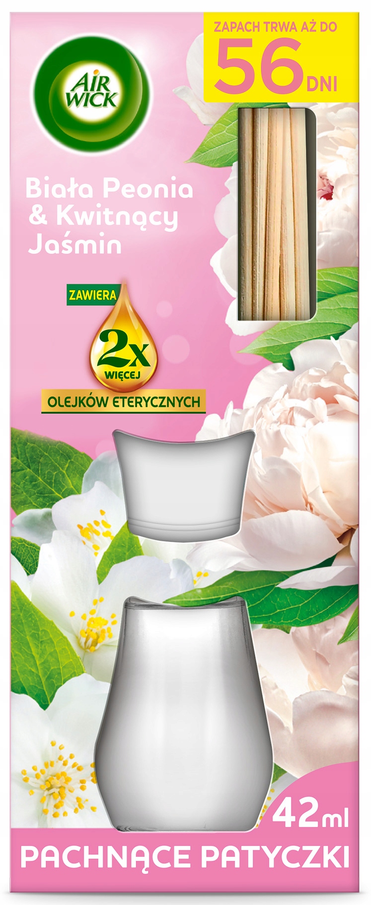 Air Wick Vonné tyčinky Bílá pivoňka a Kvetoucí jasmín 42 ml