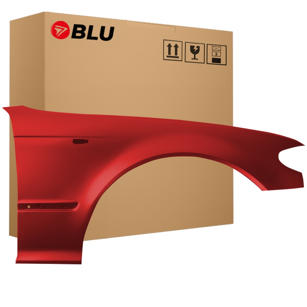 Blu Blatník Bmw 3 E46 438 pravý červený 01-05 přední sedan kombi Fl pozink