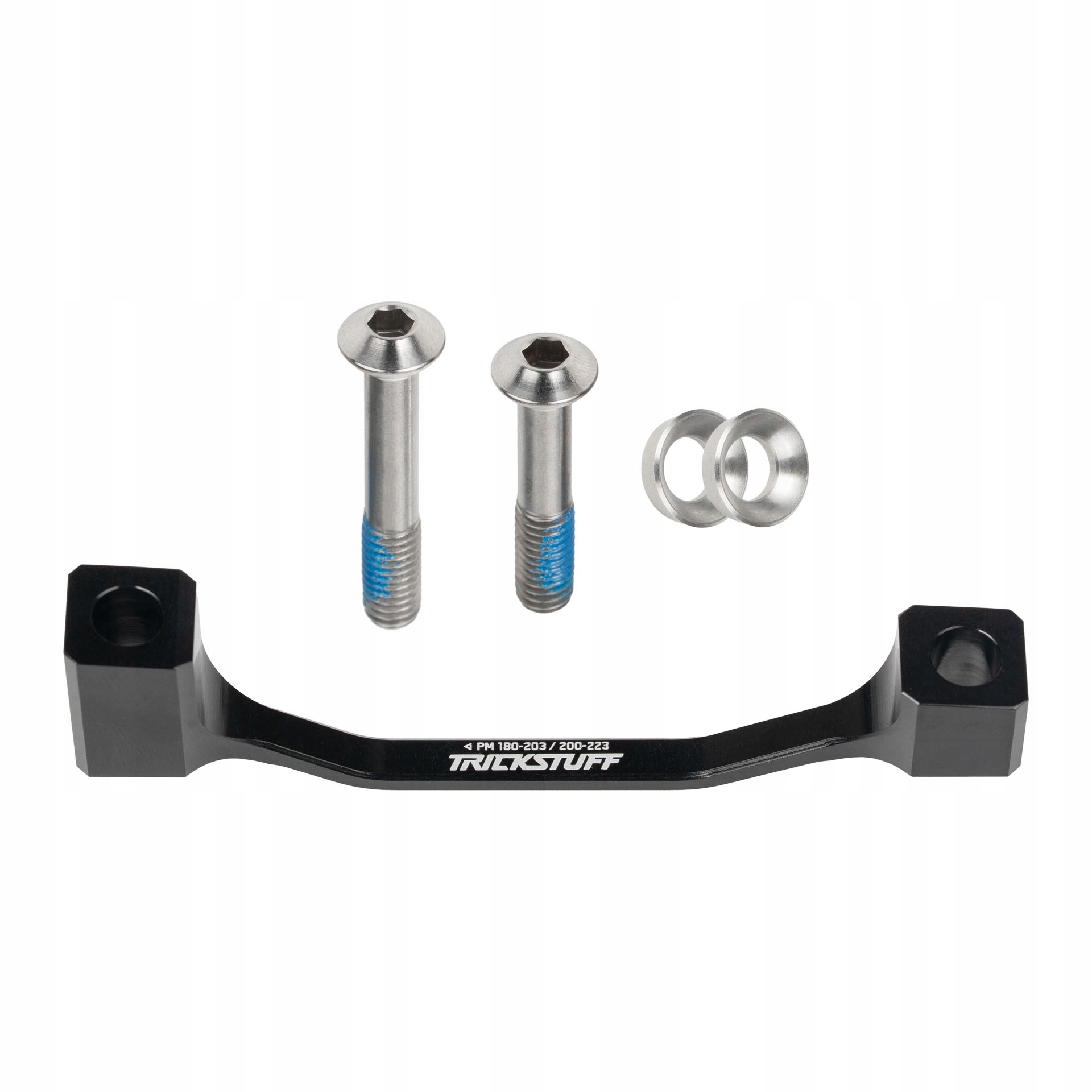 Adapter hamulca rowerowego Trickstuff Post mount 180-203/200-223mm Czarny