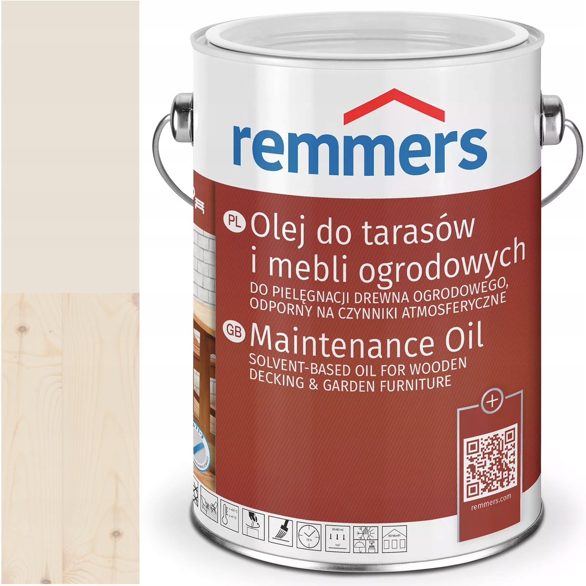 Remmers Pflege-ol olej na terasové desky Ral 9001 Bílý Krém 5L