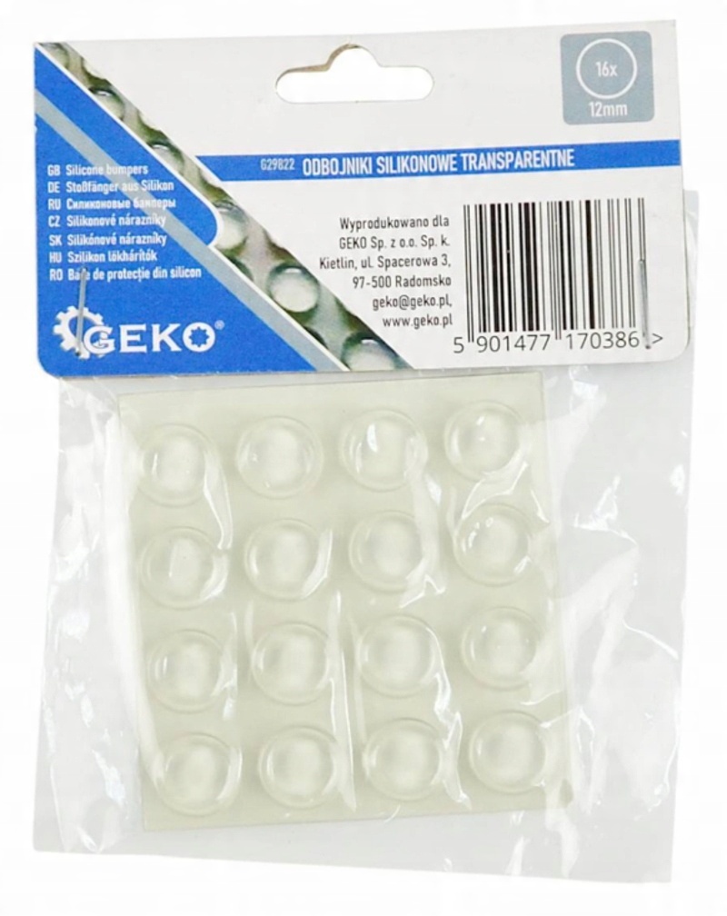 

Odbojniki Gumowe Silikonowe Samoprzylepne 16szt