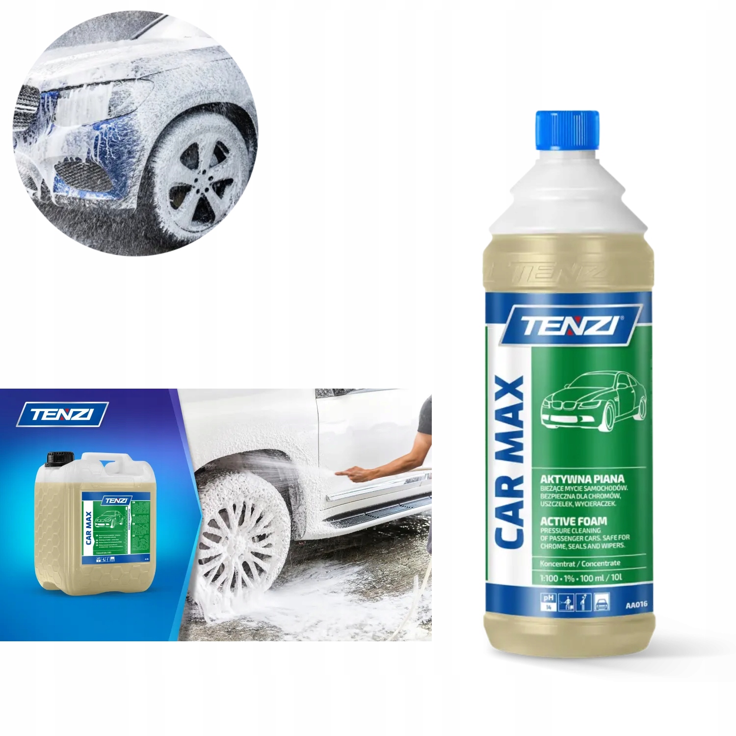 Aktywna piana do mycia samochodów busów autokarów Tenzi Car Max 1L