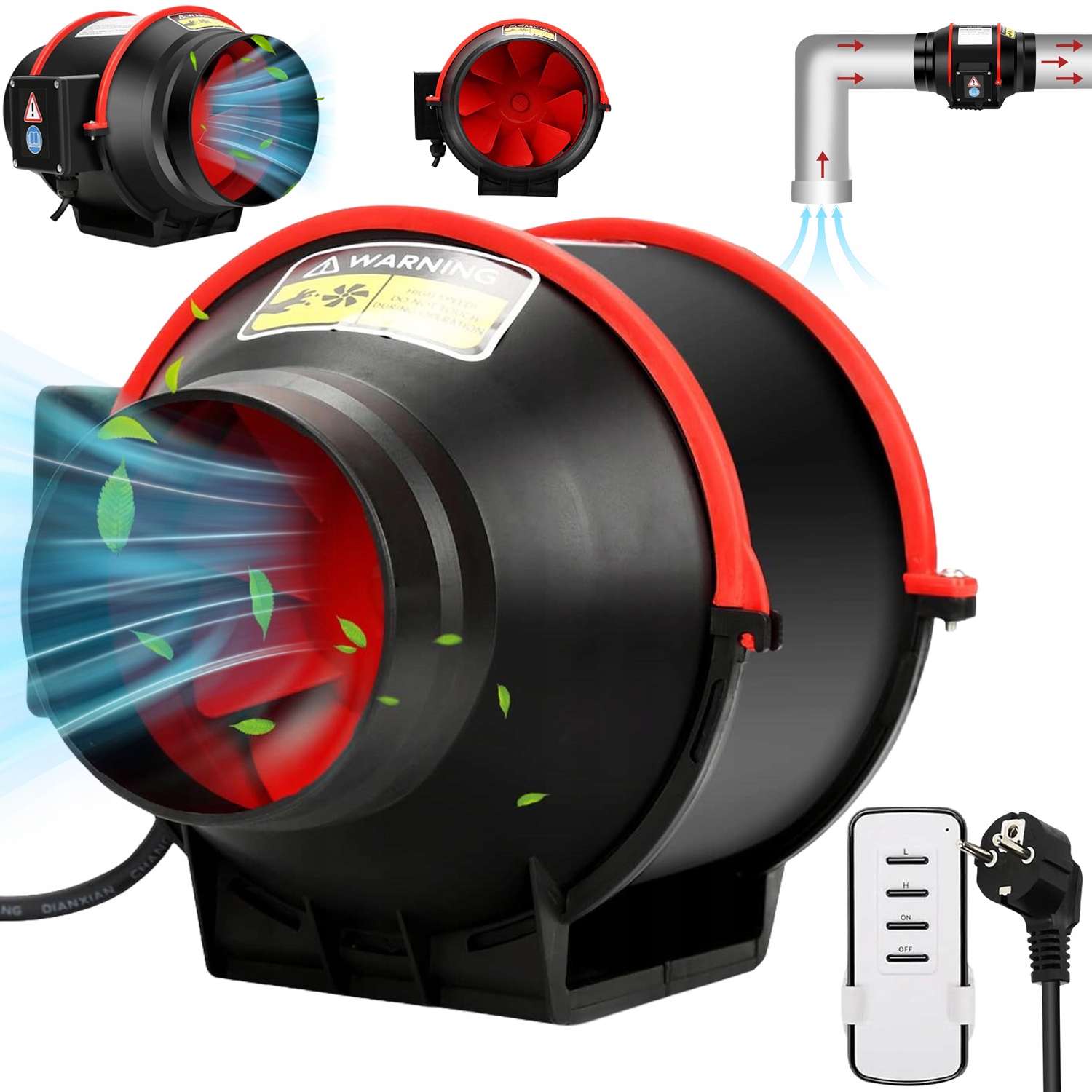 Axiální Kanálový Ventilátor S Regulátorem Rychlosti Pro 40W Systémy