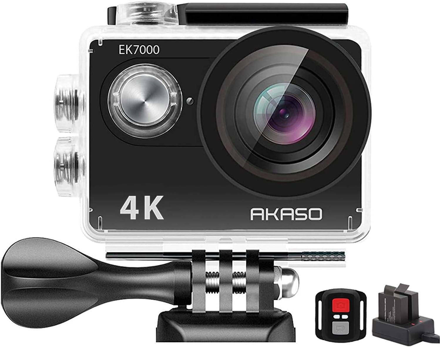 AKASO Kamera Sportowa 4K 20MP WiFi Podwodna 170° LCD Pilot 2x1050mAh — miniatura 10