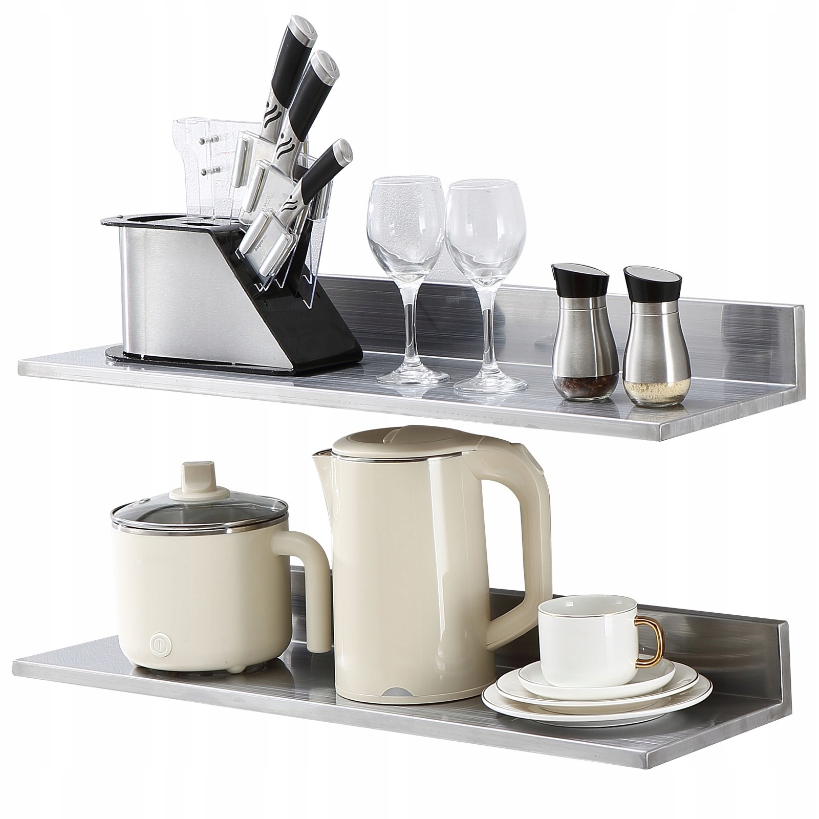 Nástenná polica z nehrdzavejúcej ocele 76 cm