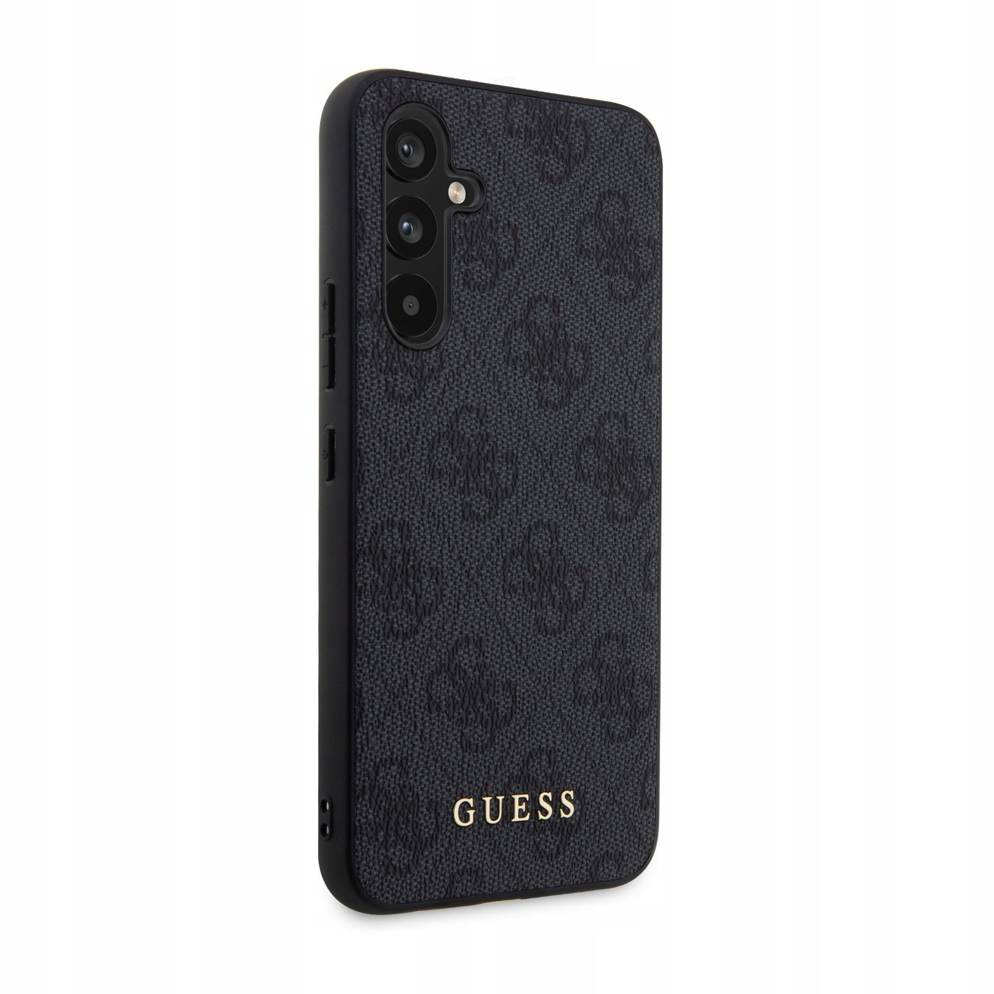 Etui Guess 4G Metal Gold Logo na Samsung Galaxy S23 Fe szare Guess