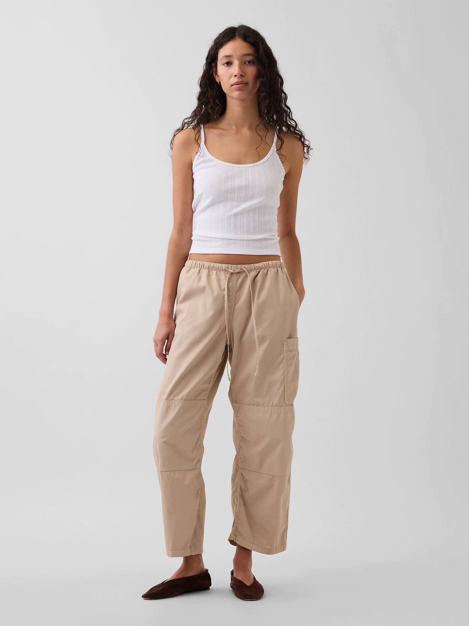 Gap Kalhoty Mid Rise Twill Barrel