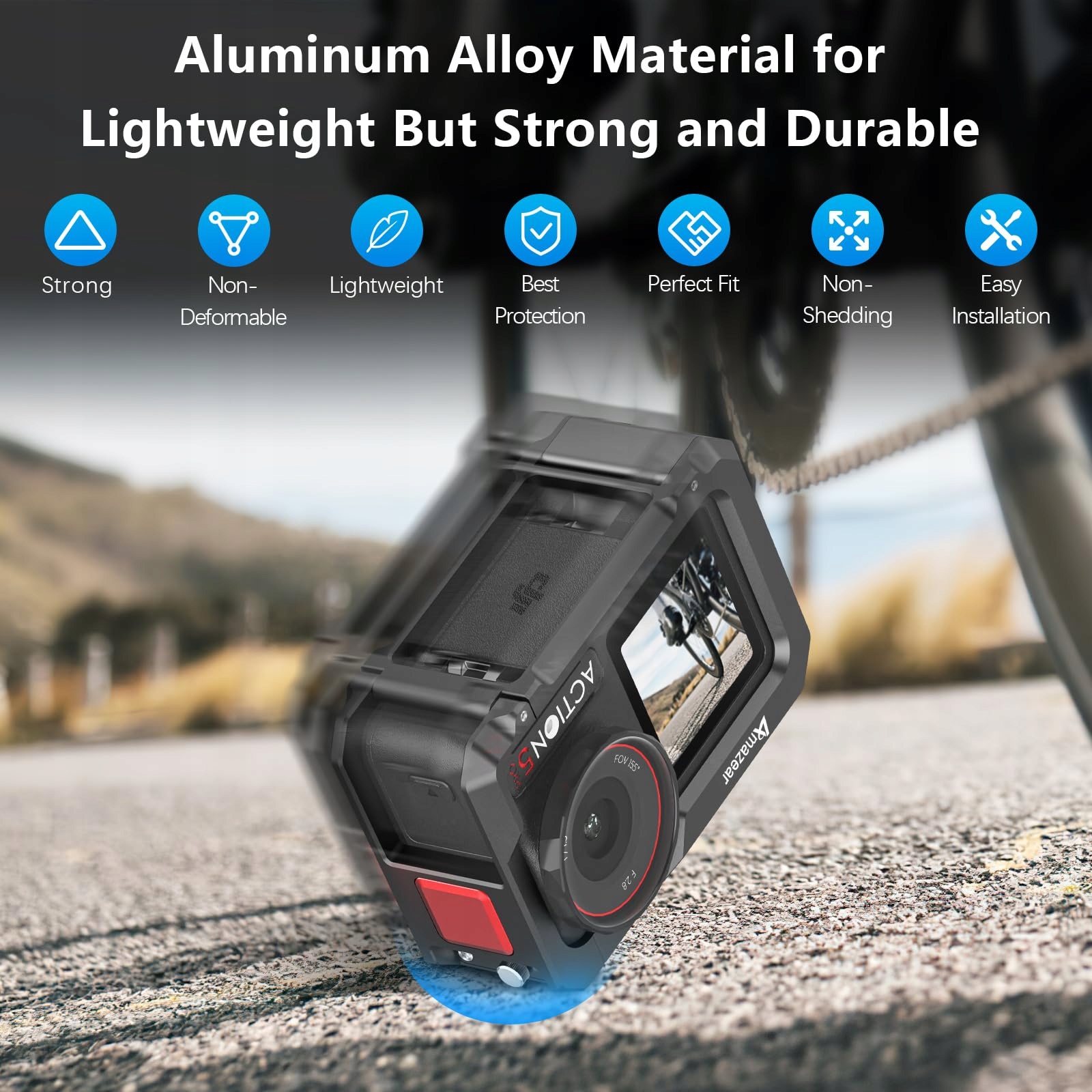 AMAZEAR Aluminiowa Obudowa Do DJI Osmo Action 3 4 5 Pro Akcesoria — miniatura 4