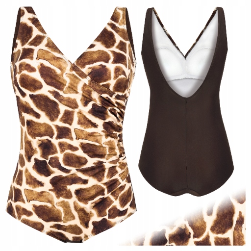 Jednodílný dámský plavkový kostým Monokini Plus Size 44 XXL