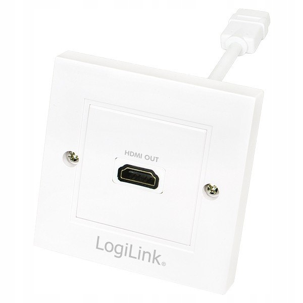 LogiLink Gniazdo 1xHDMI natynkowe białe