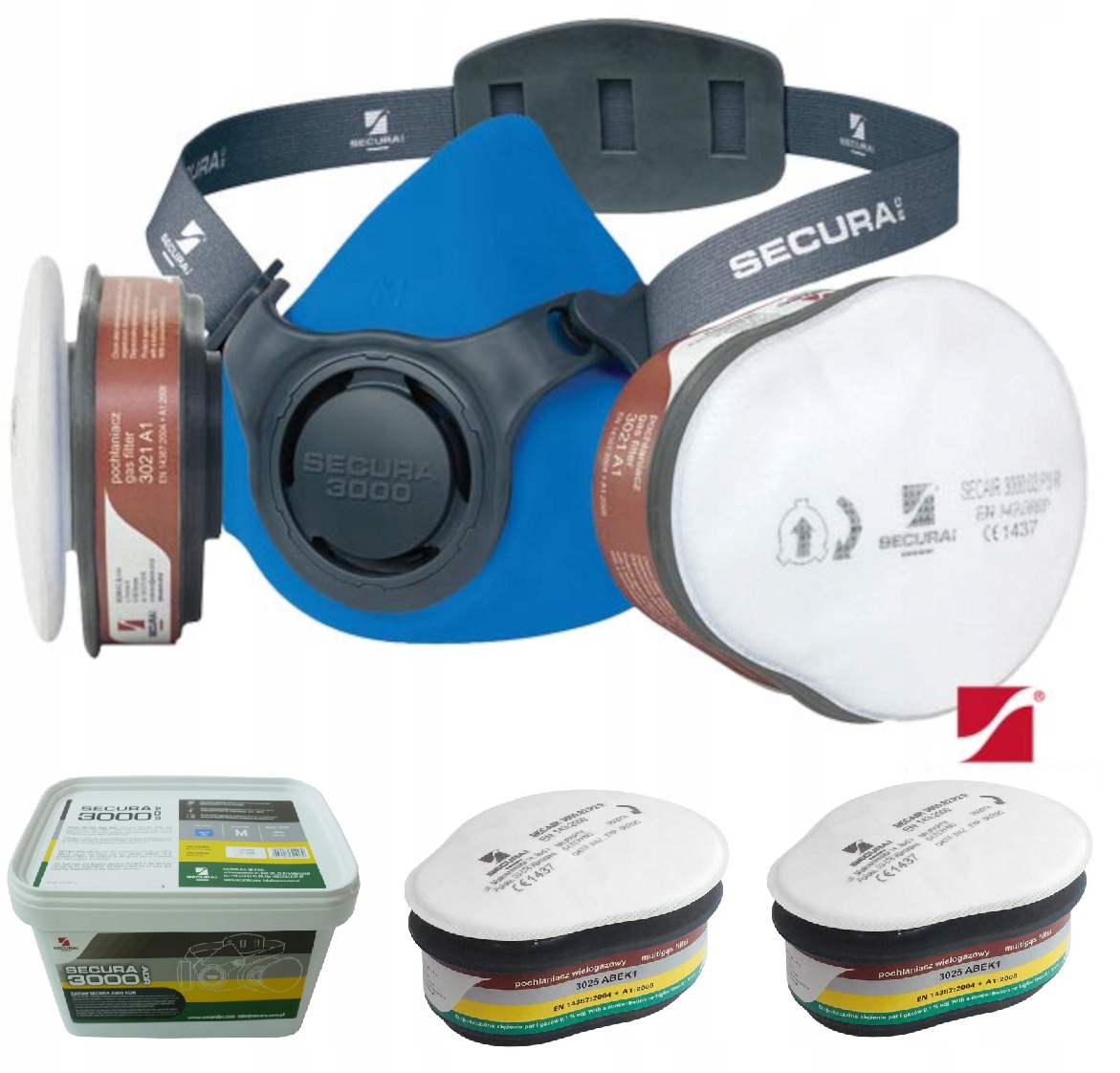

Maska do oprysków Secura 3000 zawór kpl. filtrów
