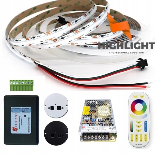 5 m sada schodiskový ovládač Led páska Cob Rgb 12V
