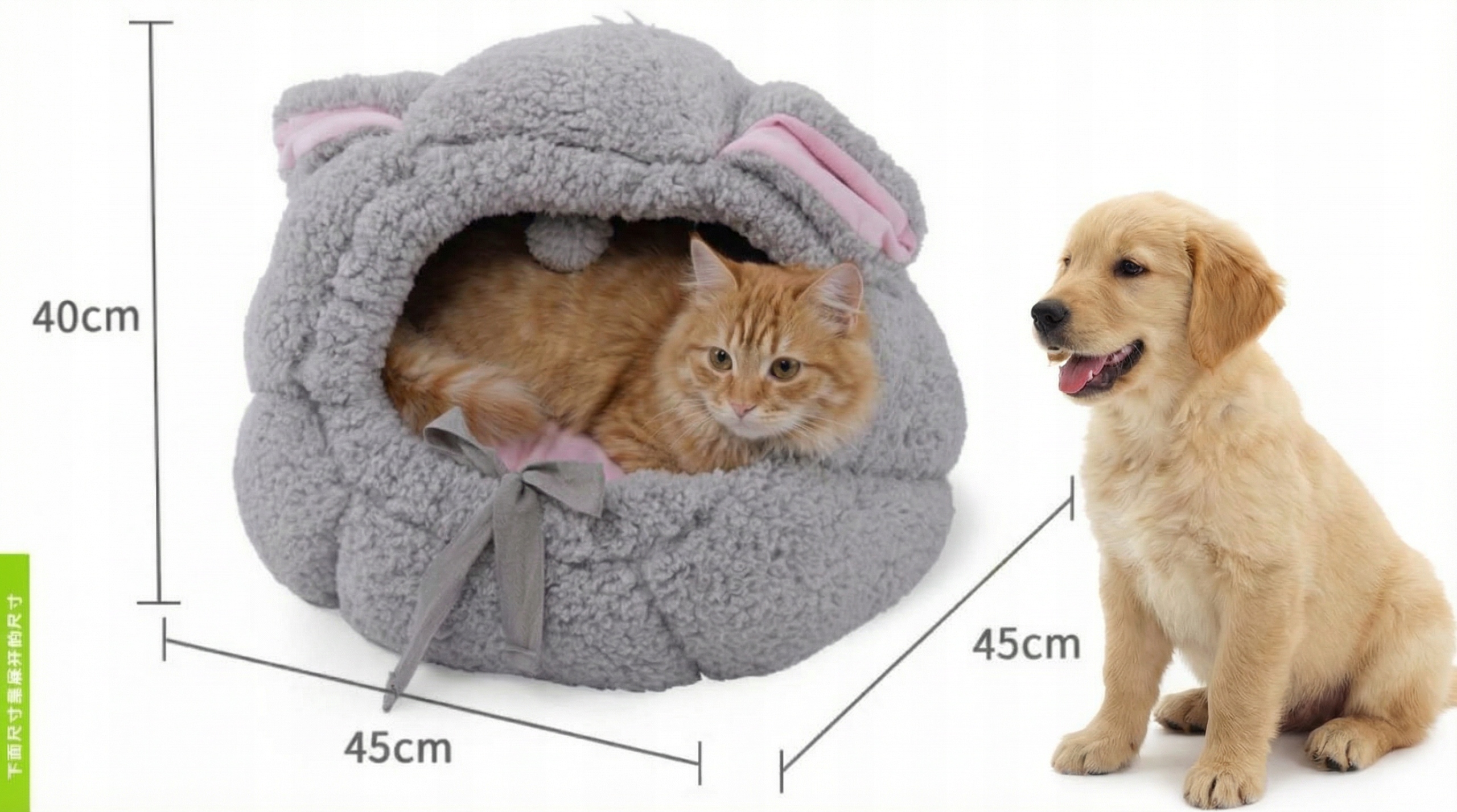 Plyšový domeček pro kočky – měkké pelíšek