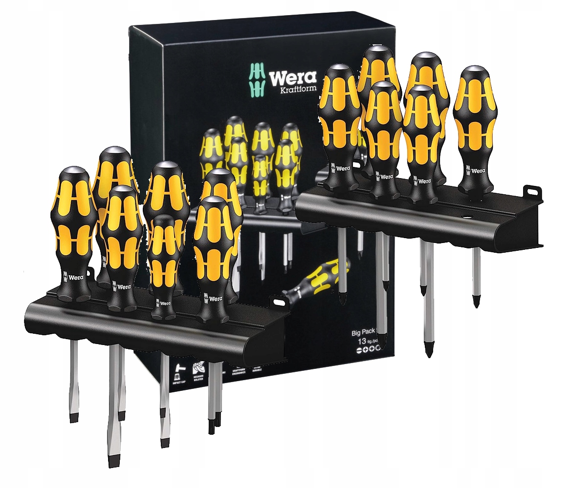 Sada Šroubováků Na Šroubování Wera Big Pack 900 Kraftorm 13 Ks Věšák