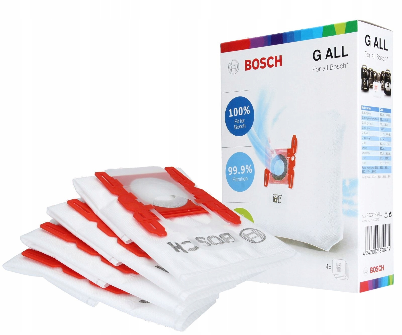 

Bosch Oryginalne worki BBZ41FGALL typ G All